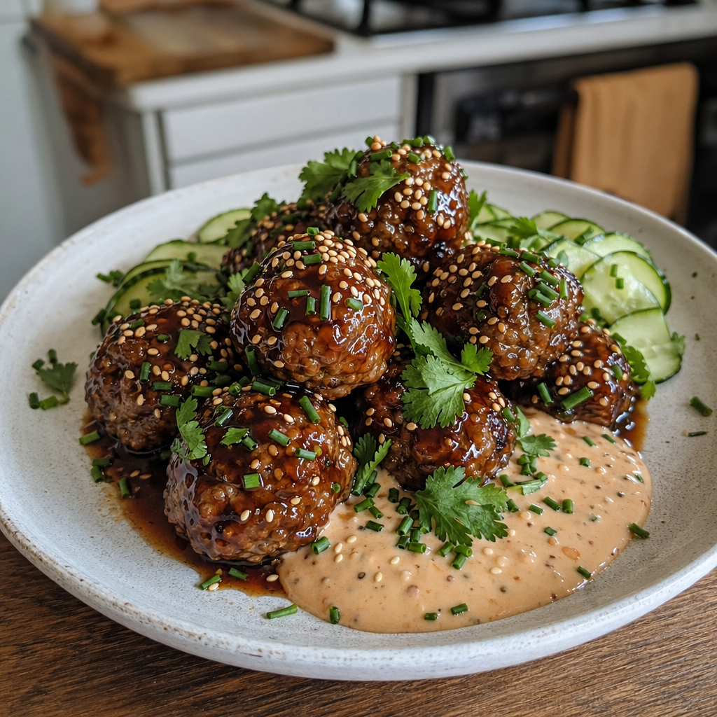 Asian-Swedish Fusion Meatballs